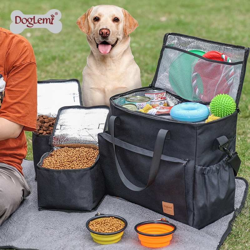 Airline Approved large capacity dog storage food bags accessories outdoor pet supplies kit carrier dog travel bag