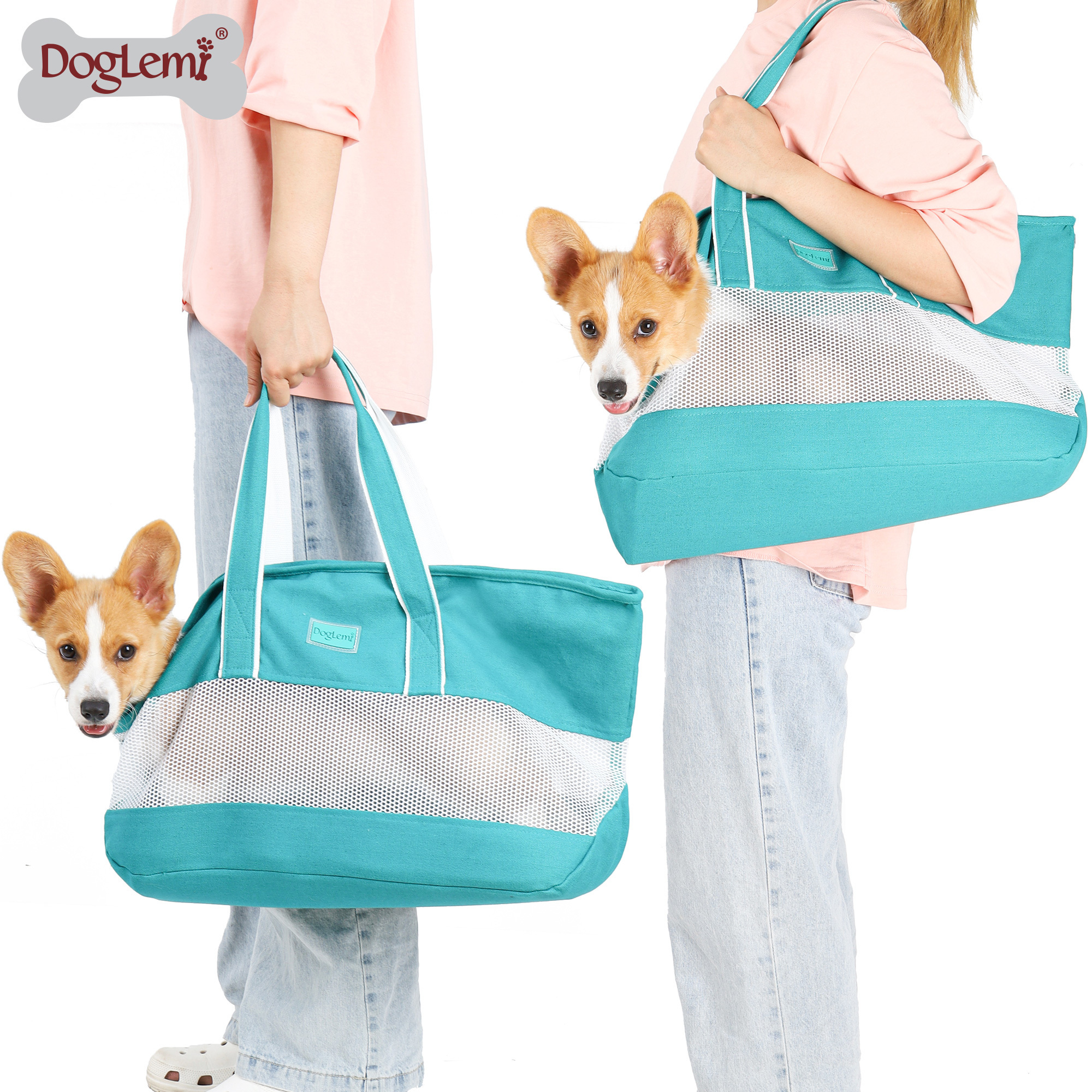 Designer dog cat pet carrier travel bag ,durable soft-sided pet carrier tote bag