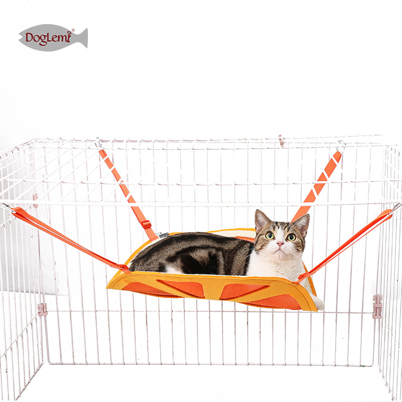 cat hammock wholesale Ins fashion Orange shape design mesh cats bed cat hammock