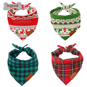 Dog Christmas Clothes Various Pattern Pet Dog Bow Tie Collar Head Scarfs Dog Bandana