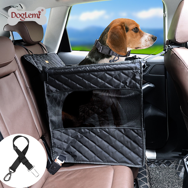 Wholesale Adjustable Foldable Luxury Dog Car Seat Bed Waterproof Small Pet Dog Car Seat hammock