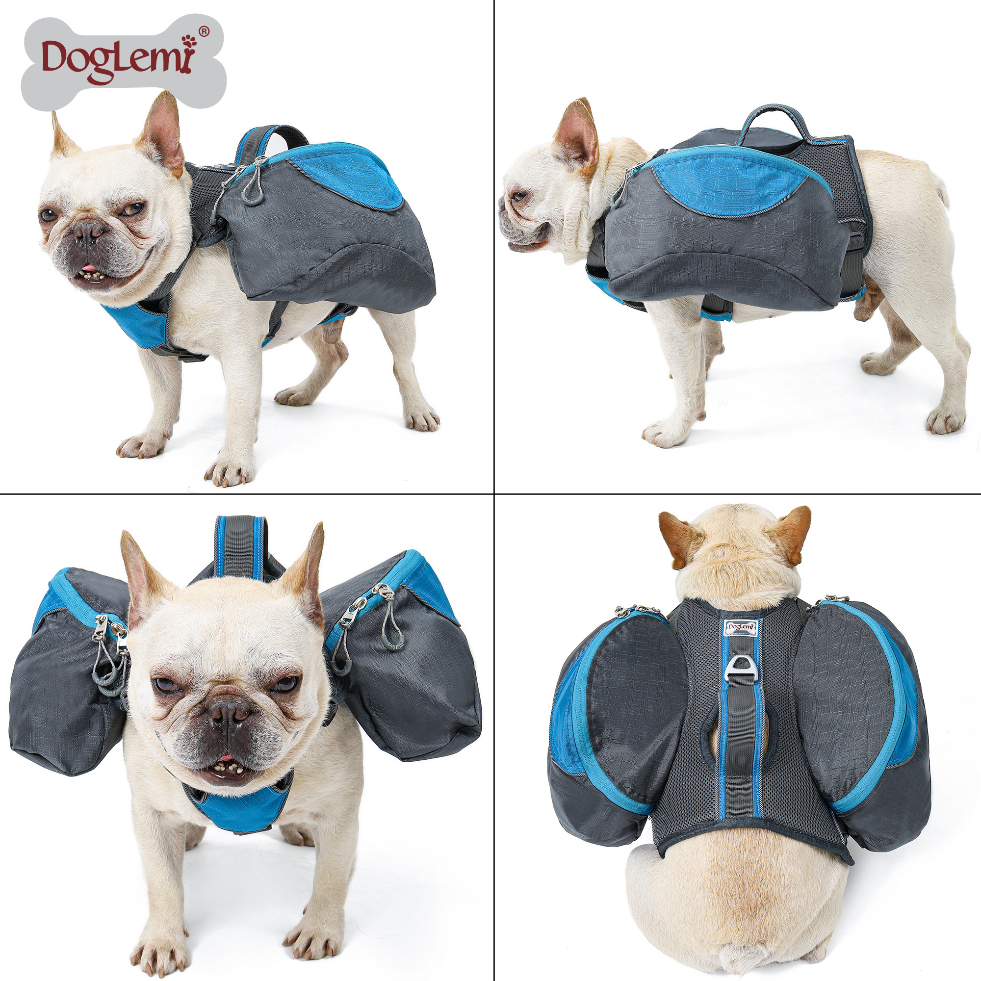 Cat dog pet soft foam padded saddle bag carrier ,Pet dog adjustable backpack for large medium