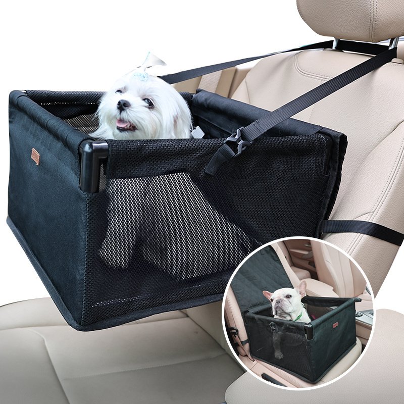 Car pet seat cover pet Carseat for Front Back Seat with Upgraded Reinforced Frame Luxury Dog Car Seat Bed