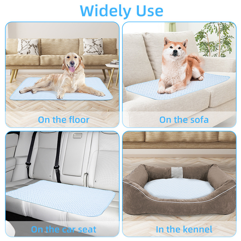 Upgraded Dog Canine Cooling Mat Extra Large Ice Silk Summer Pet Self Cooling Bed Cool Pad for Dogs Cats Pets