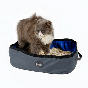 Portable Outdoor Litter Box for Cats Foldable Travel Tray Pan Cat Litter Box