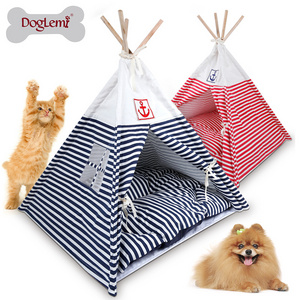 Indian Foldable woden cat house Pet Tent Dog Cat Kennel Nest Wood Pet Puppy Igloo House