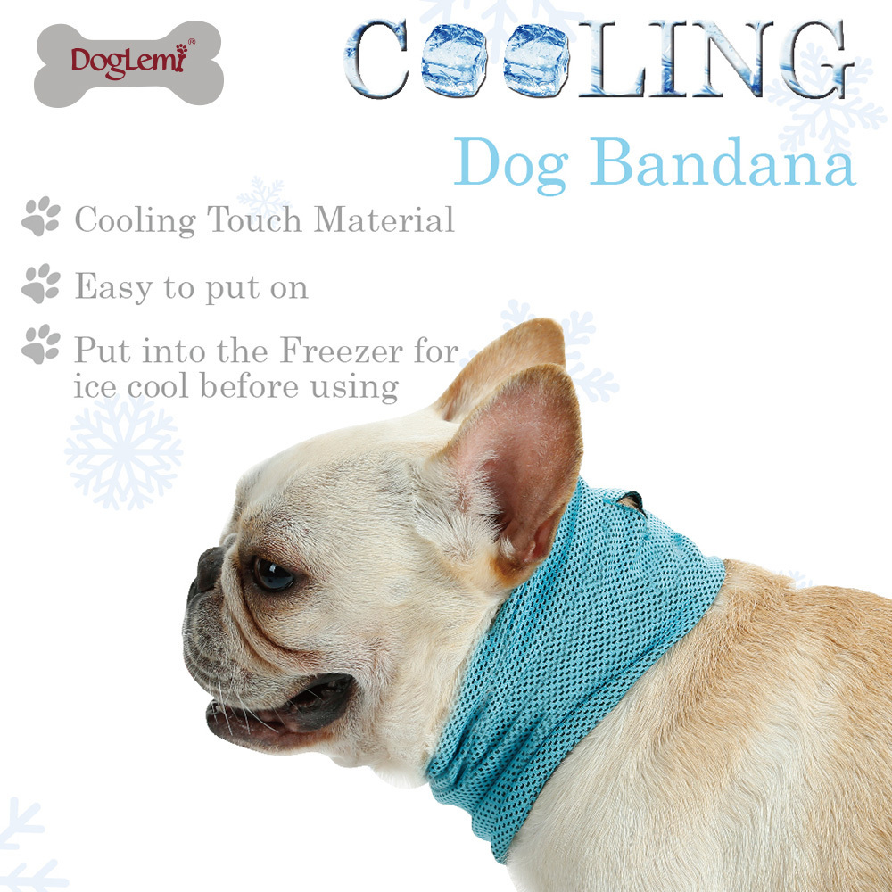 Instant Cooling Pet Collar For Dog Summer Scarf  Soft Cool Dog Bandana