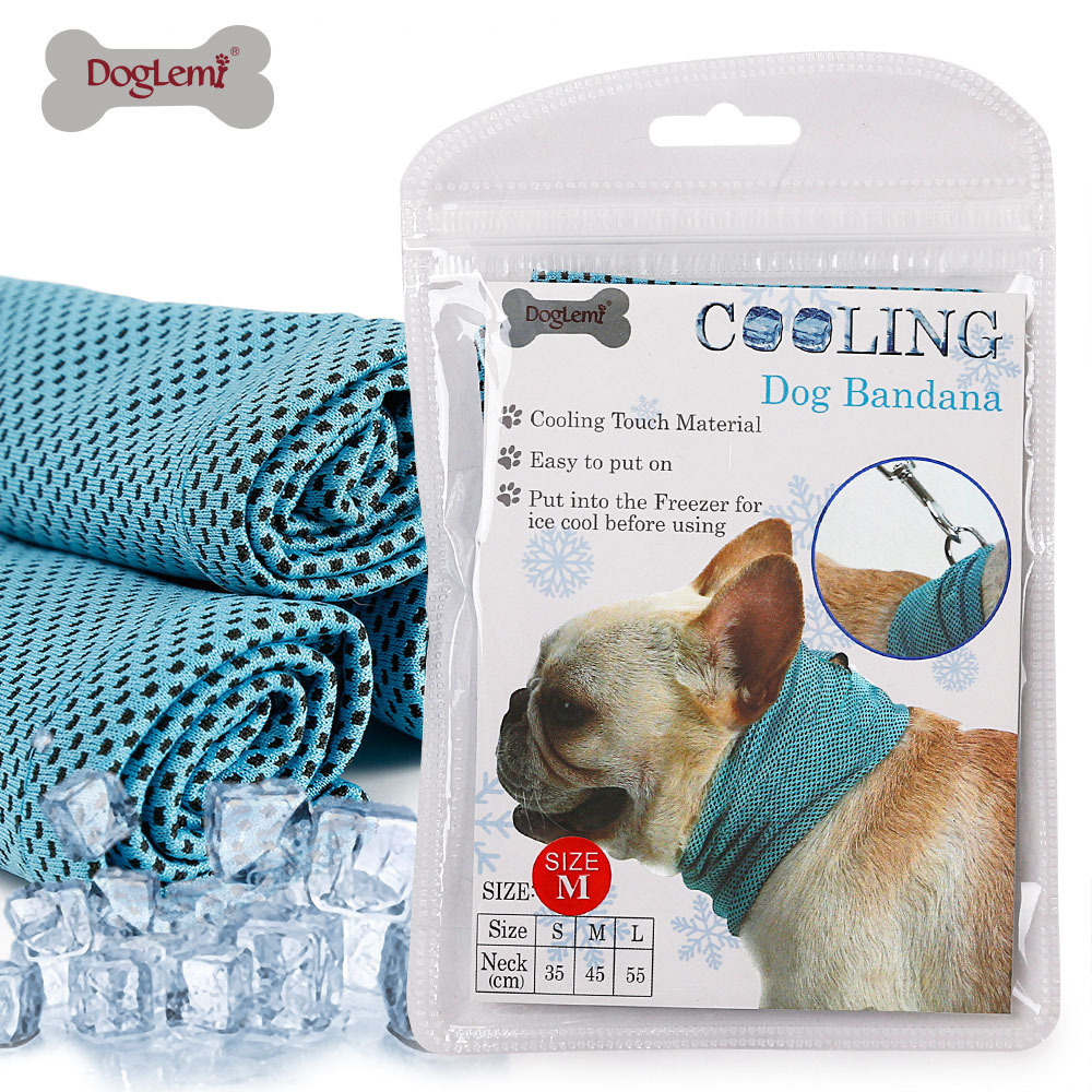 Instant Cooling Pet Collar For Dog Summer Scarf  Soft Cool Dog Bandana