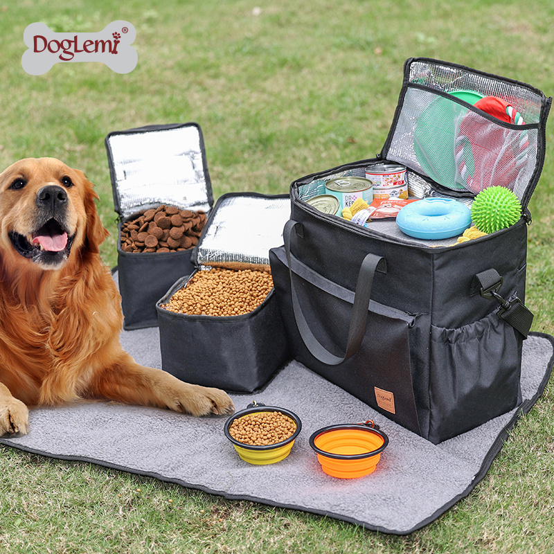 Wholesale Pet Supplies Dog Travel Bag Airline Approved Tote Organizer with Pockets Pet Travel Set Pet Bag Pack