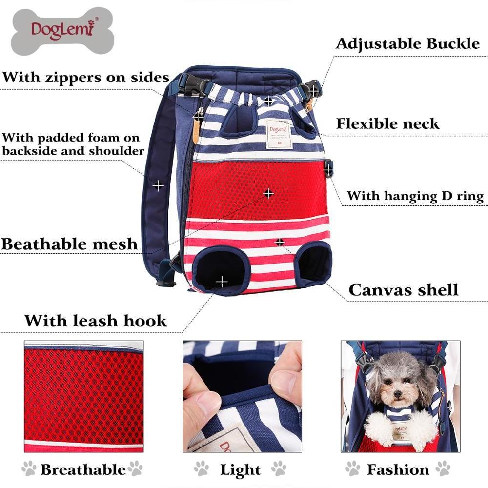 Hot Newest Hand Free Canvas Dog Sling Carrying Bag Mesh Breathable Pet Bag Carrier Dog