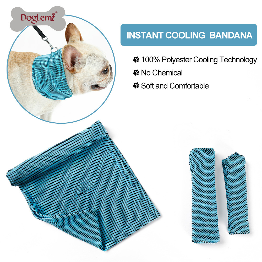 Instant Cooling Pet Collar For Dog Summer Scarf  Soft Cool Dog Bandana