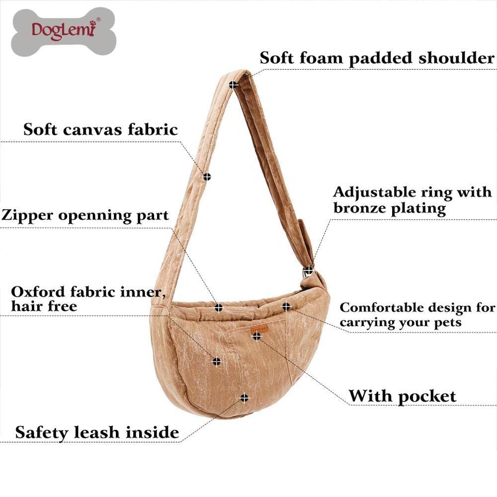 Hot Selling Cat Dog Shoulder Bag Soft Canvas Retro Fashion Design Pet Cat Dog Carrier Bag