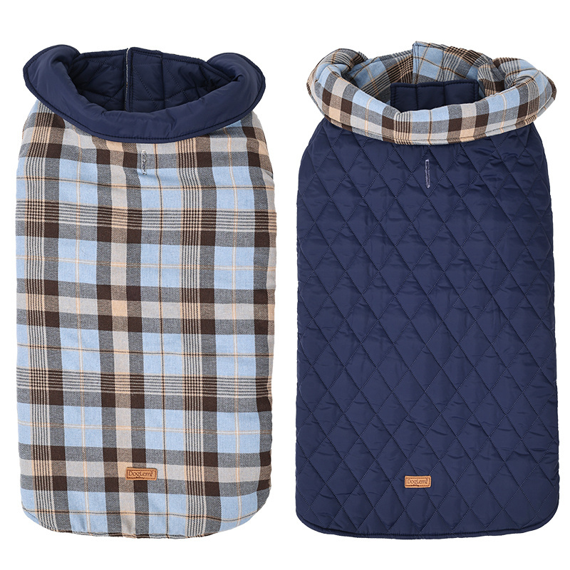 Hot Sell Quilted Reversible Wear Warm Thickened Lightweight Dog Coats And Puffer Jackets for Cold Winter