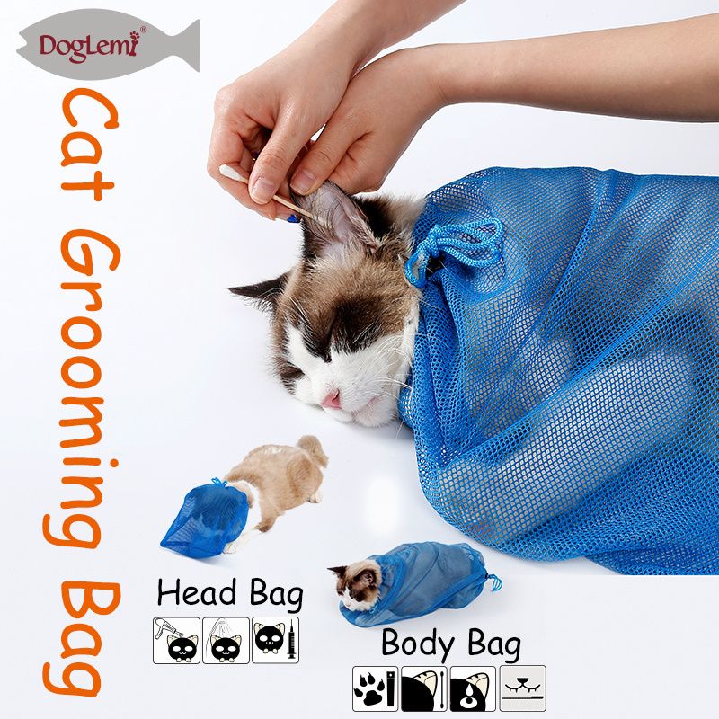 Cat Shower Bath Bag Cat Grooming No Scrathcing Bag