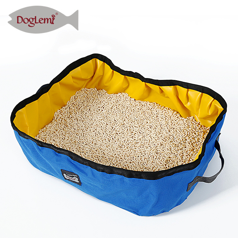 Portable Outdoor Litter Box for Cats Foldable Travel Tray Pan Cat Litter Box