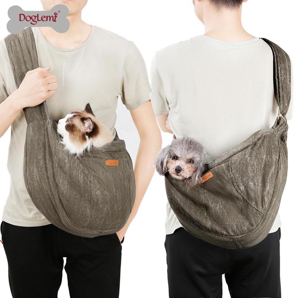 Hot Selling Cat Dog Shoulder Bag Soft Canvas Retro Fashion Design Pet Cat Dog Carrier Bag