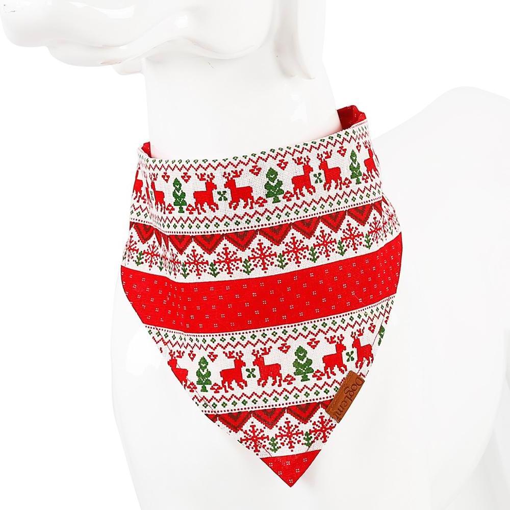 Dog Christmas Clothes Various Pattern Pet Dog Bow Tie Collar Head Scarfs Dog Bandana