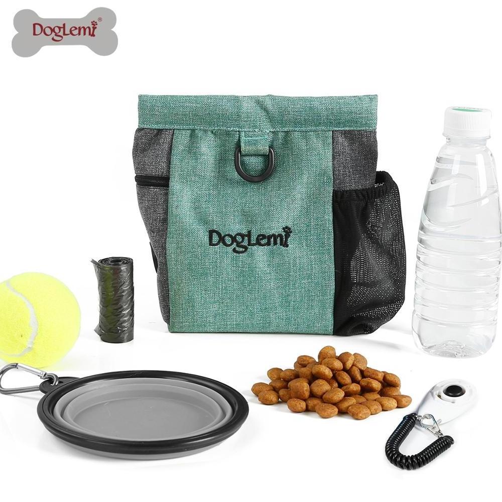 Pet Treat Bag Dog Training Pouch Tote Bag with Waist Shoulder Strap