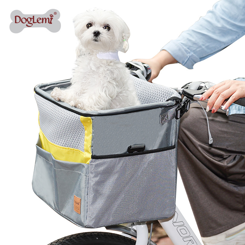 Wholesale Travel 3-in-1 Pet Bike Basket Dog Carrier Bicycle Front Basket pet cat puppy car seat