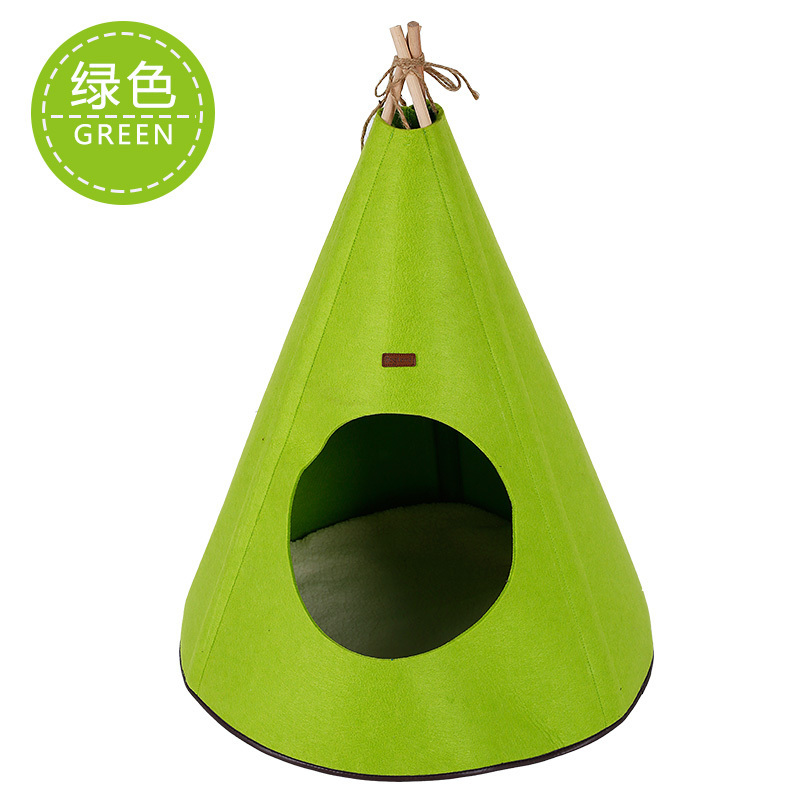 Nature Felt Dog Cat Cave Bed New Design Tent For Pet Fun Camp Tent