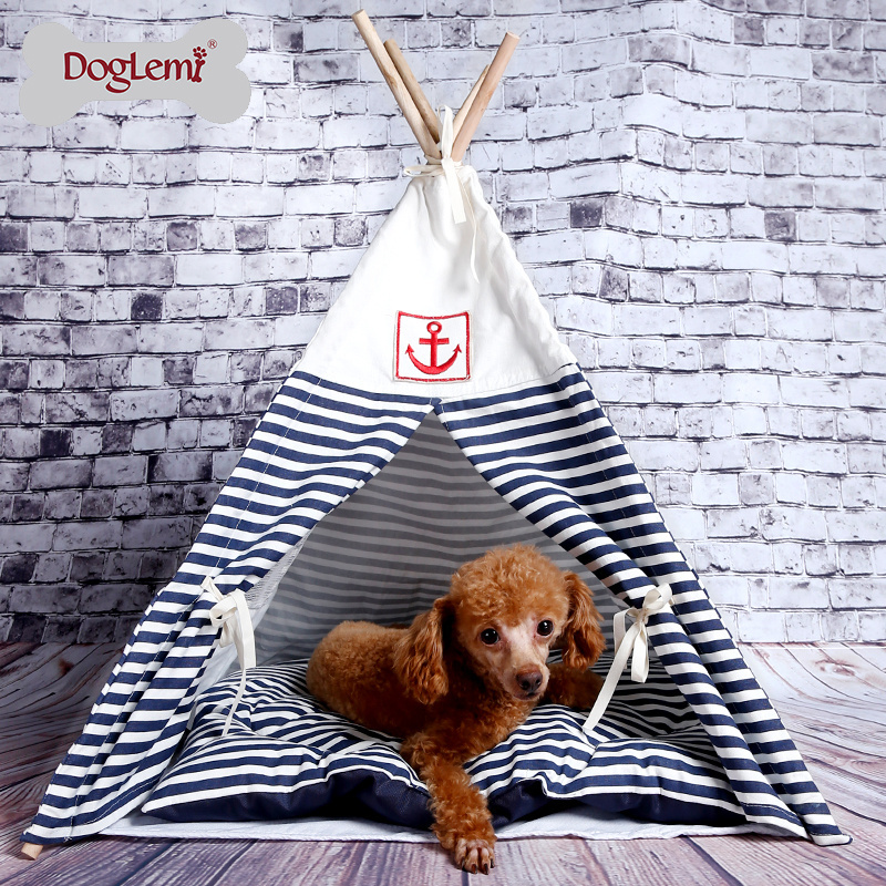 Indian Foldable woden cat house Pet Tent Dog Cat Kennel Nest Wood Pet Puppy Igloo House