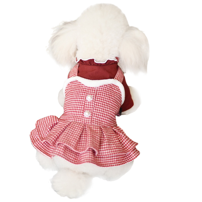 Designer Dog Clothes Luxury Brand Fashion Pet Warm Coat Winter Christmas Small Dog Dress Luxury Pet Clothes