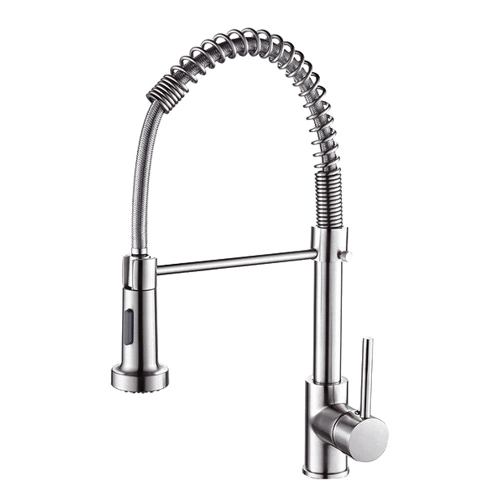 Pull Out 304 Stainless Steel Taps Sink Water Mixer telescopic pull down Kitchen Faucets head