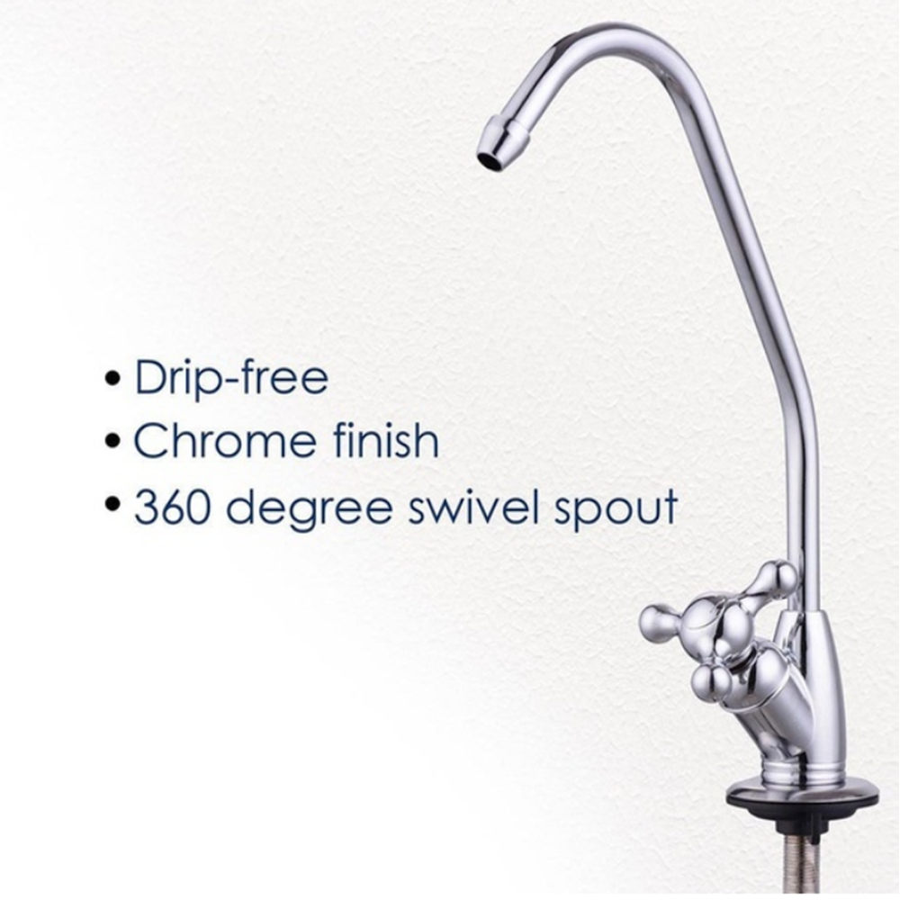 Small Water Tap Fits Reverse Osmosis System Filter Water Faucet One Way Drinking Water Faucet