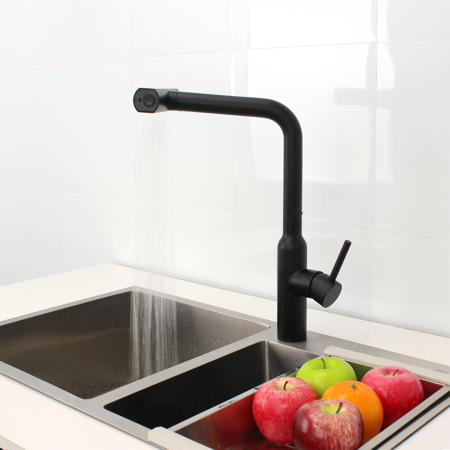 DOGO New Design Stainless Steel Waterfall Kitchen Faucet Pull Out Hot And Cold Water Mixer Flexible Kitchen Faucet