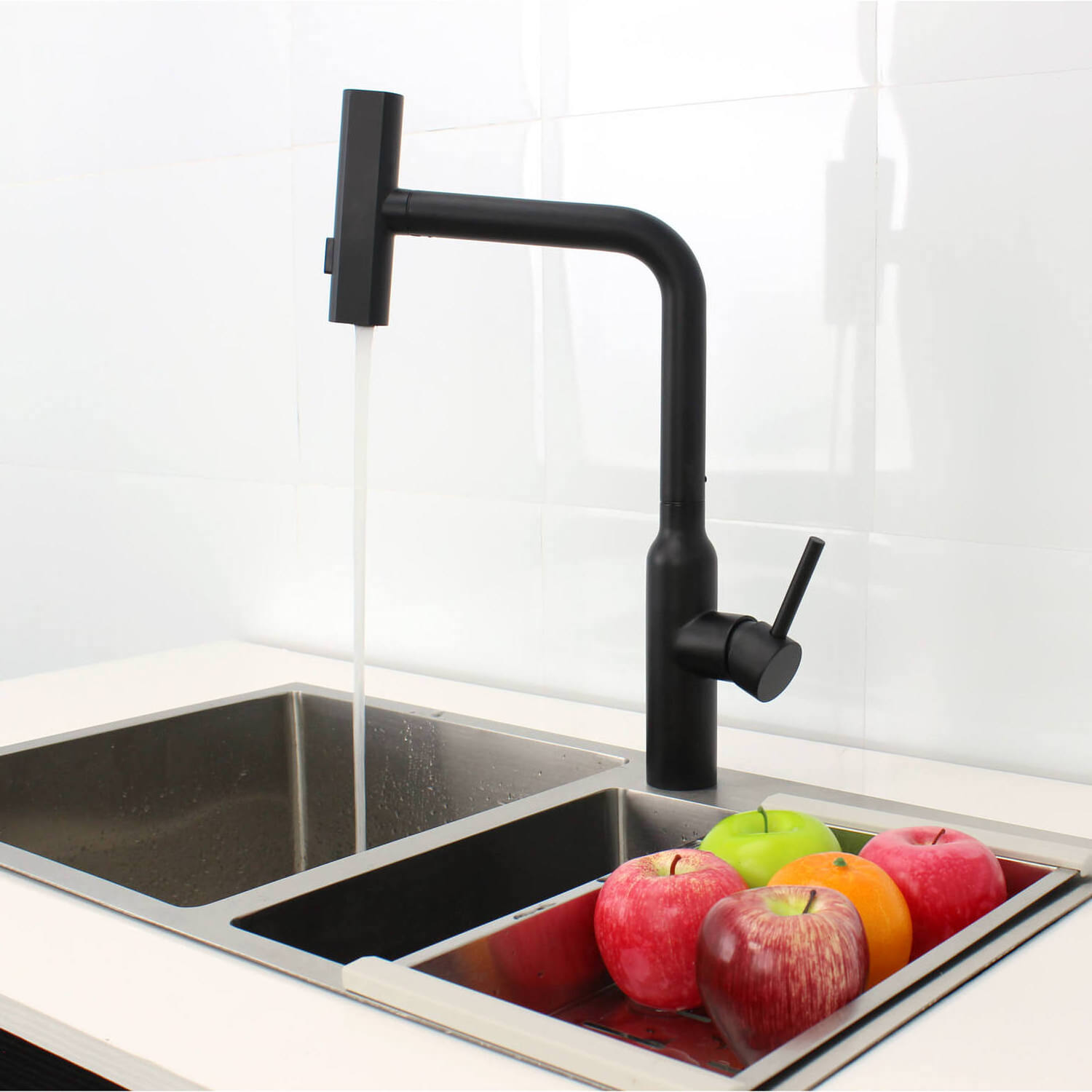 DOGO New Design Stainless Steel Waterfall Kitchen Faucet Pull Out Hot And Cold Water Mixer Flexible Kitchen Faucet