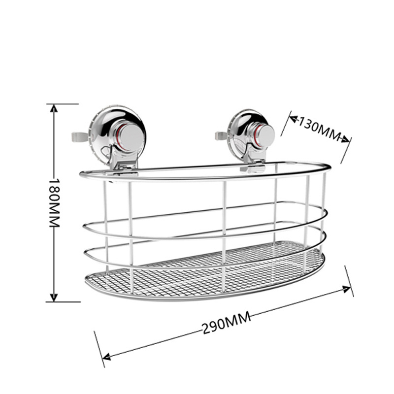 Hot Sale  Wall Mounted stainless steel  Single Tier caddy for shower