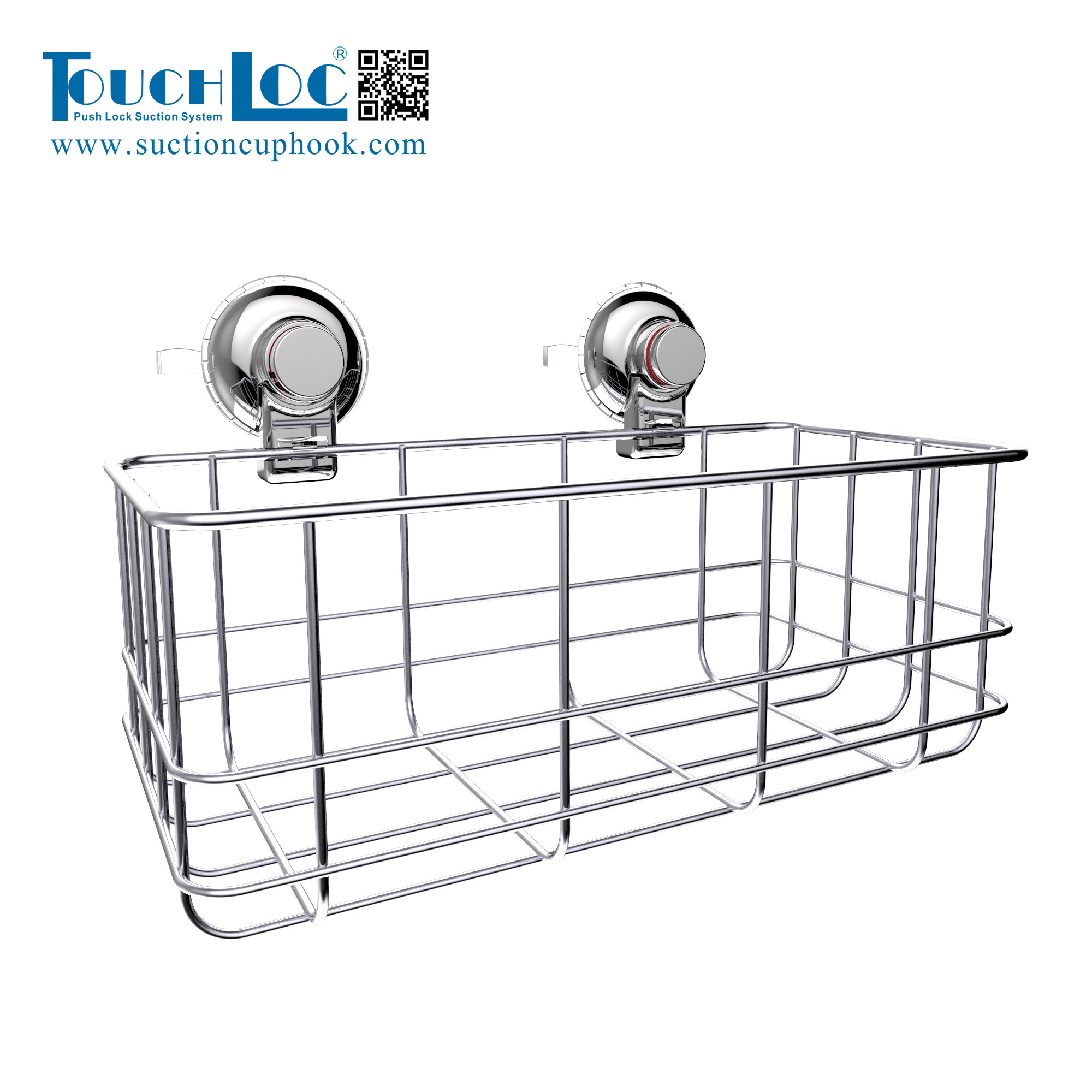 Bathroom basket wall mounted bathroom shower caddys no drilling vacuum suction cup shower shelf for bathroom