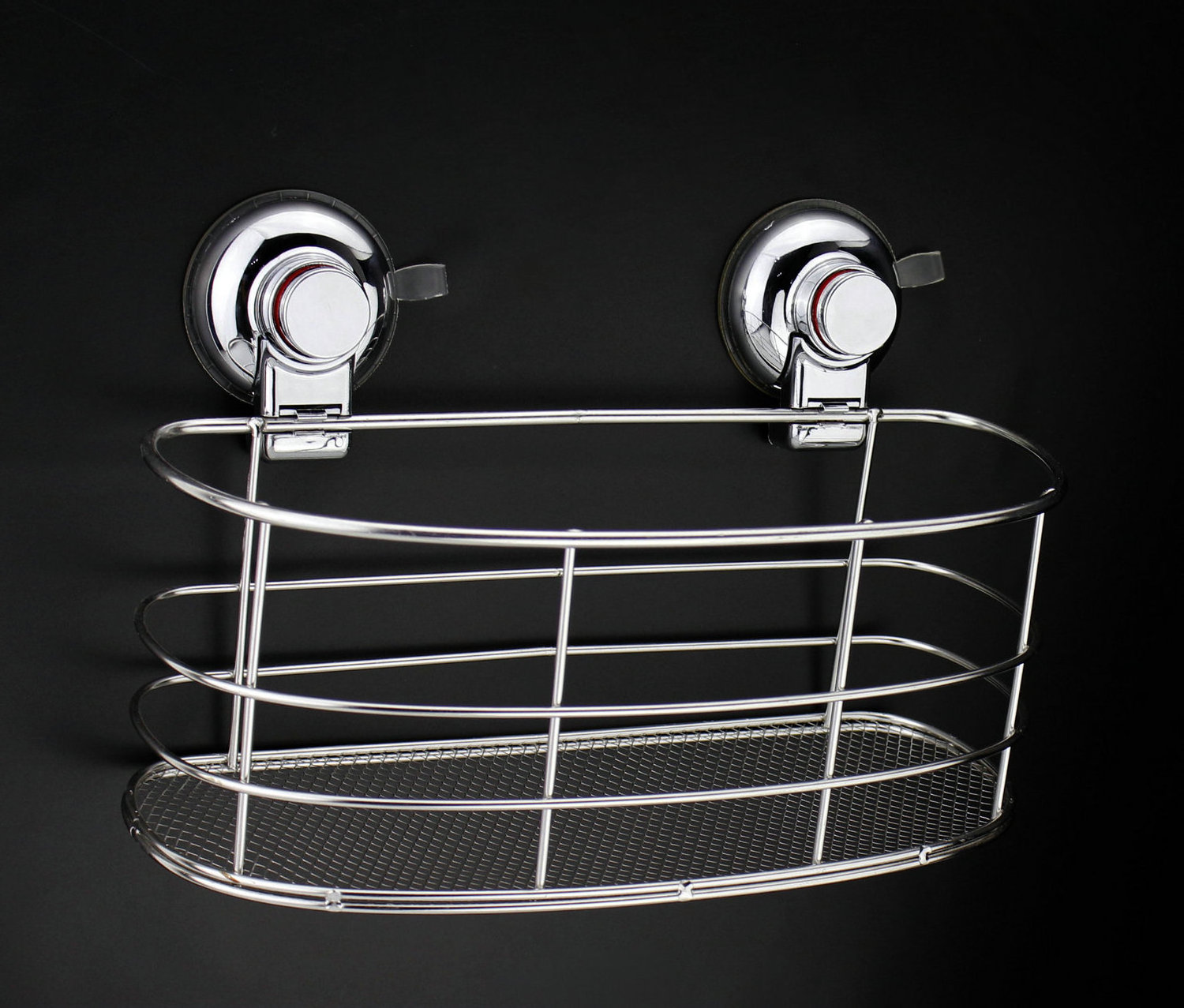 SS304 Stainless Steel Shampoo Holder for Hanging Bathroom Suction No Drill Wall Mounted Shower Caddy Shower Organizer