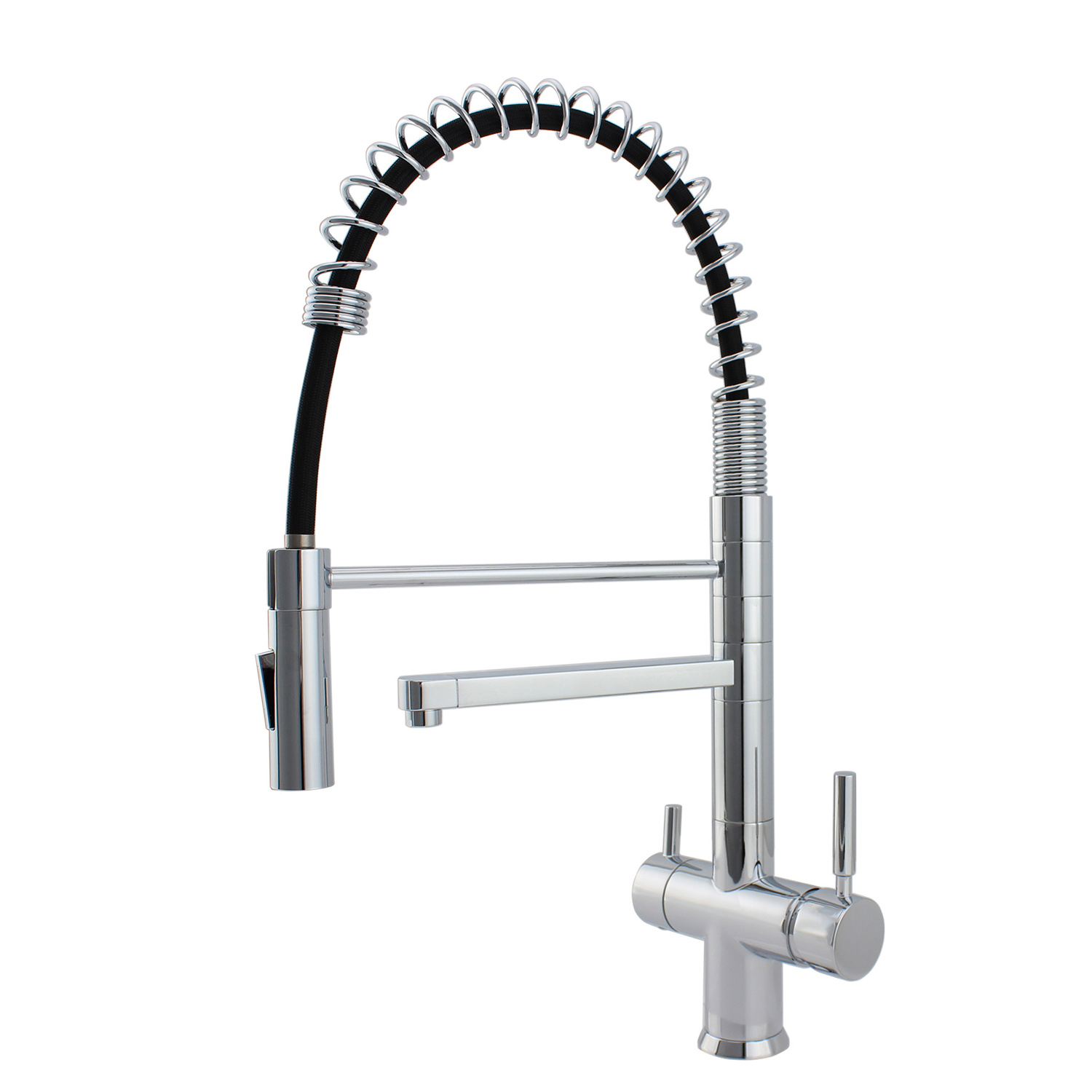 DOGO KS3301 High Quality Spring Pure Water Triflow Tap Drinking Water Pull Out Pull Down Sprayer 3 Way Kitchen Faucet