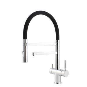 DOGO High Quality Popular 3 Way Pull out Pull Down Sprayer Kitchen Sink Faucet 3 in 1 Filtered Commercial Spring Kitchen Taps