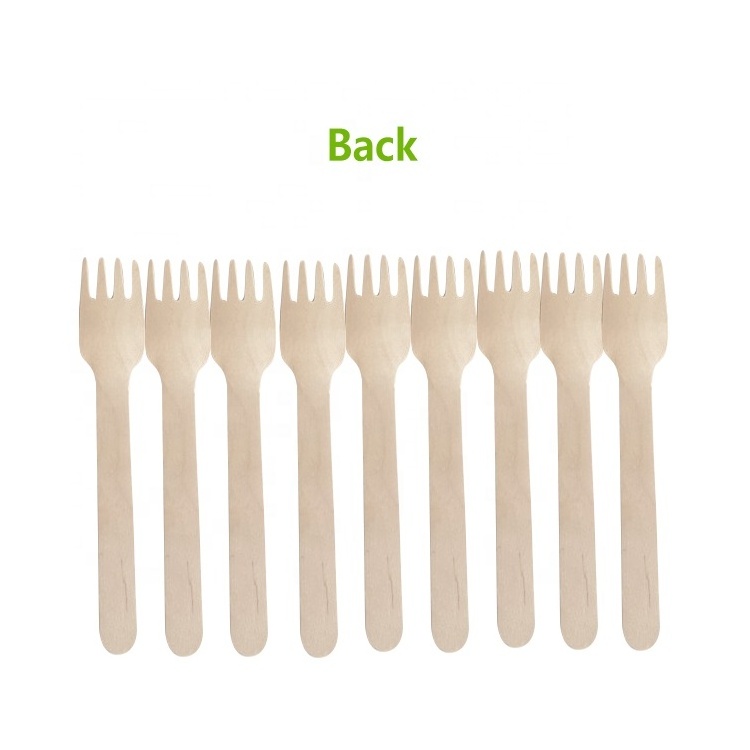 Factory Wholesale Disposable Wooden Forks Biodegradable Fork With Custom Design