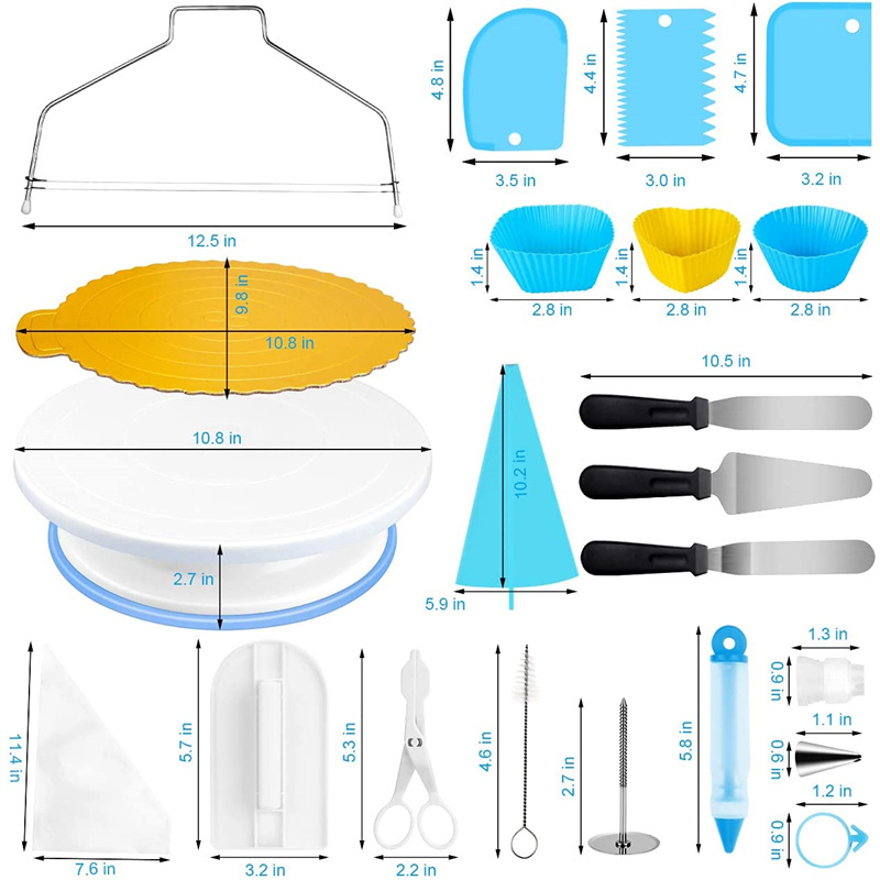 103 Cake Turntable 304 Stainless Steel Cake Decoration Decorating Tip Baking Tools