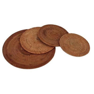 High Quality Rattan Charger Plate Hand Woven Placemats New Wicker Coaster Placemats for Dining Table