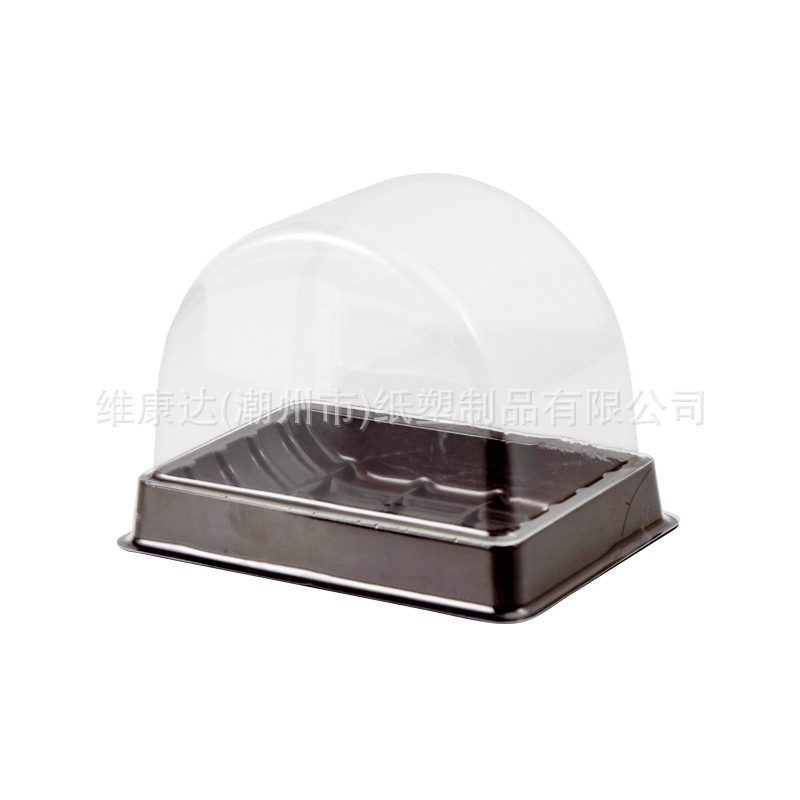 Wholesaler Roll Cake Roll packaging box Baking Disposable Cake Box Clear Plastic Pastry Cake Box Packaging