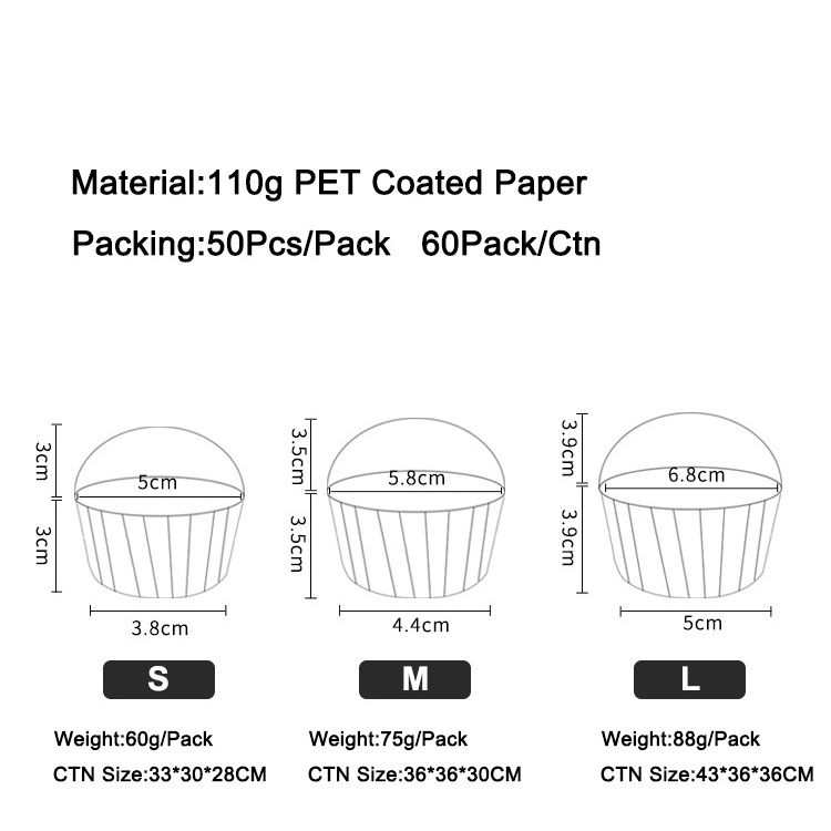 Wholesaler Rolled Rim Muffin Wrapper Cupcake Liners Gold Aluminum Disposable Ramekins Square Cupcake Containers