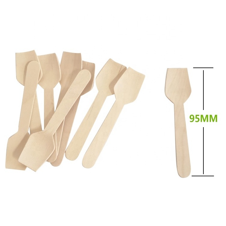 Wooden Mini Ice Cream Spoon Dessert Spoon Fruit Spoon