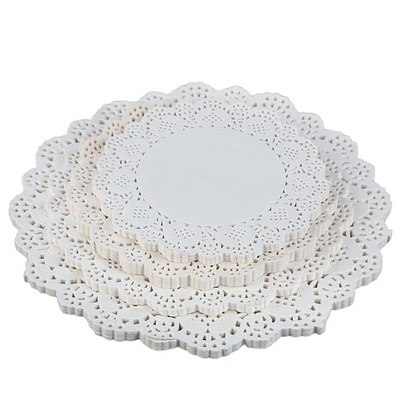 4.5-12.5 "White Lace Paper Table MATS Disposable Paper Tablecloths In Various Sizes