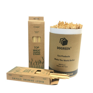 Eco Friendly Wheat Drinking Straws Degradable Disposable 100% Natural Hay Drinking Wheat Straws