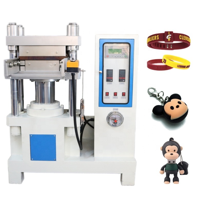 Solid silicone debossed/embossed wristband making machine for sale