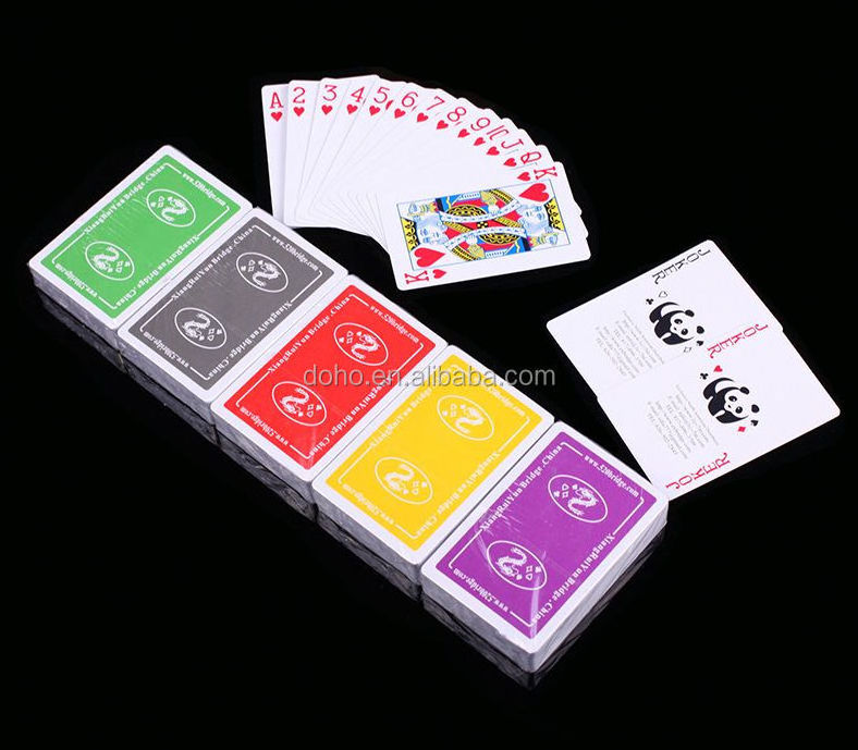 Custom Hot selling Casino Playing Cards Colorful weighted playing cards Glossy casino poker cards ---DH20548