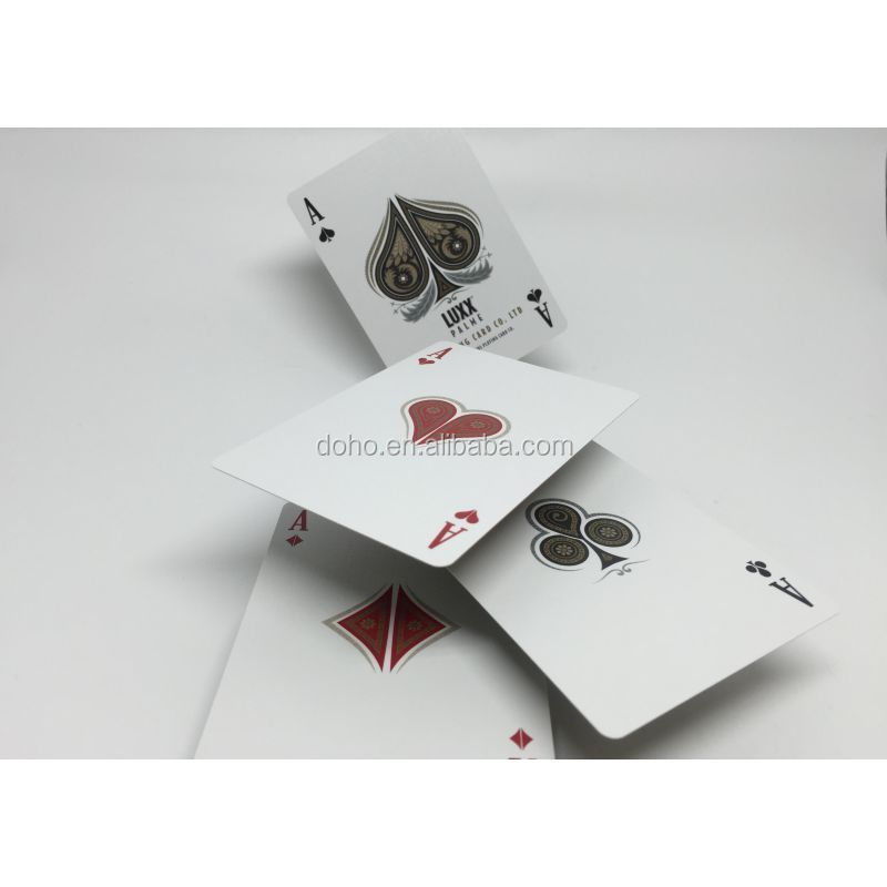 Wholesale 300gsm Black Core Laminated Paper Playing Cards Paper Cards Custom club casino playing cards ---DH21370