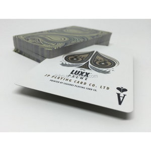 Wholesale 300gsm Black Core Laminated Paper Playing Cards Paper Cards Custom club casino playing cards ---DH21370