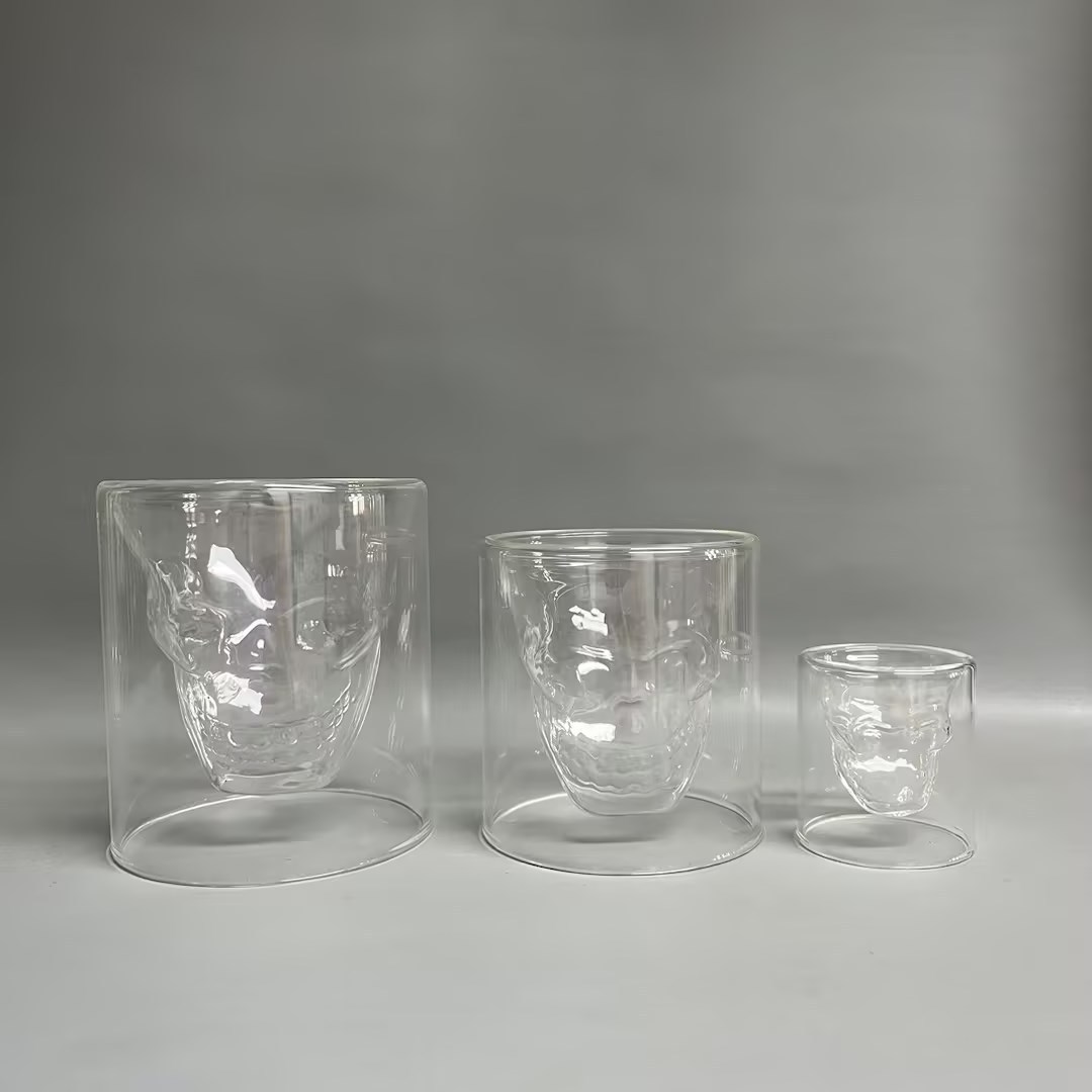 Heat Resistant Glass Cup Manufacturer Beer Whisky Cups Glass Mugs Double Wall Insulated Borosilicate Glass Cup