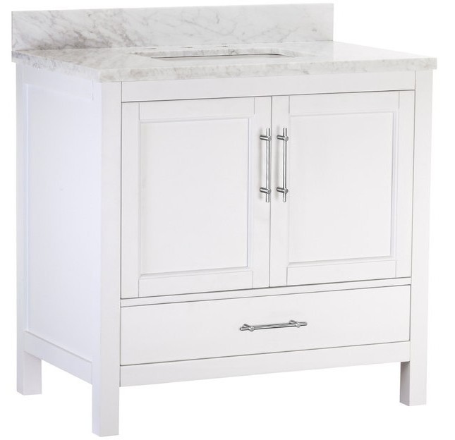 White Bathroom Vanity, 36