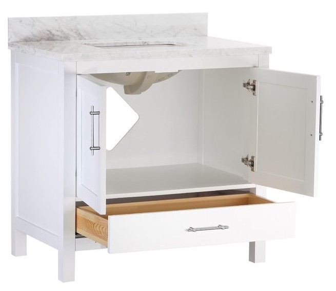 White Bathroom Vanity, 36